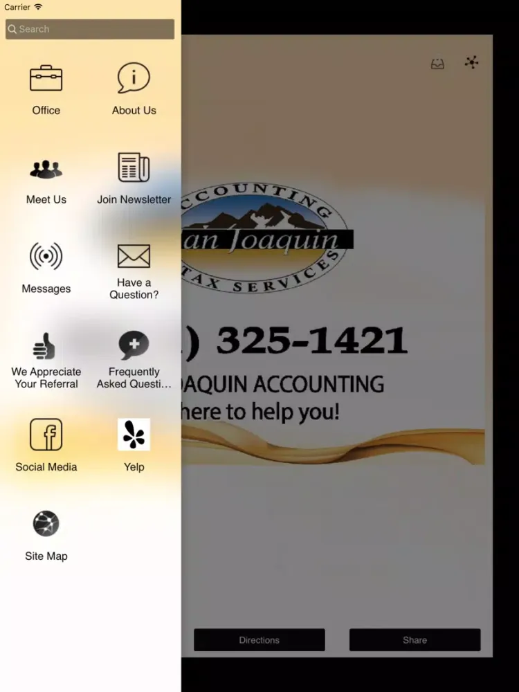 Ảnh chụp màn hình của San Joaquin Accounting & Tax Service iPad 