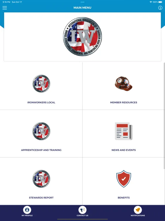 ภาพหน้าจอของ Iron Workers Local 549 iPad 