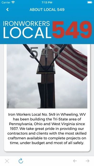 ภาพหน้าจอของ Iron Workers Local 549