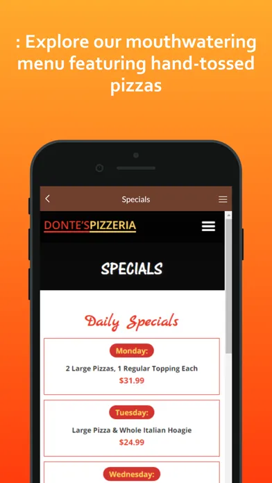 Captures d'écran de Donte's Pizzeria