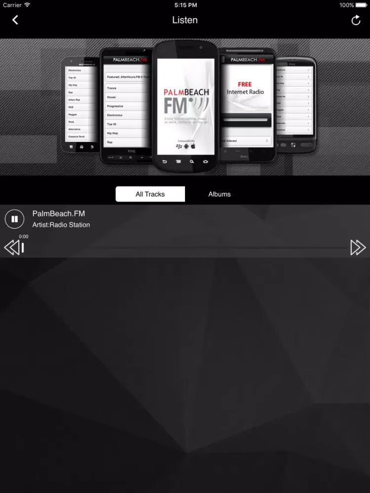 Capturas de pantalla de PalmBeach.FM iPad 