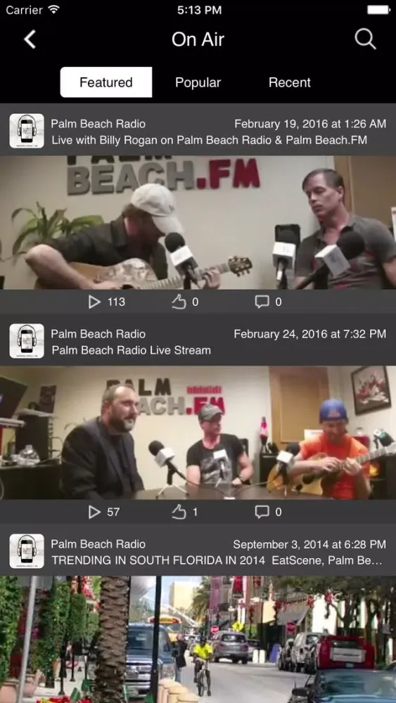 Capturas de pantalla de PalmBeach.FM