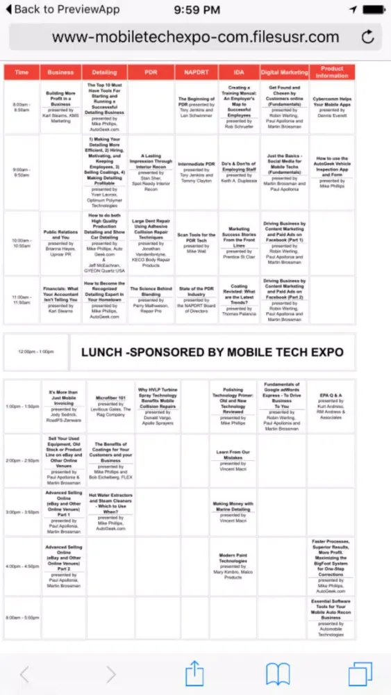 Mobile Tech Expo स्क्रीनशॉट