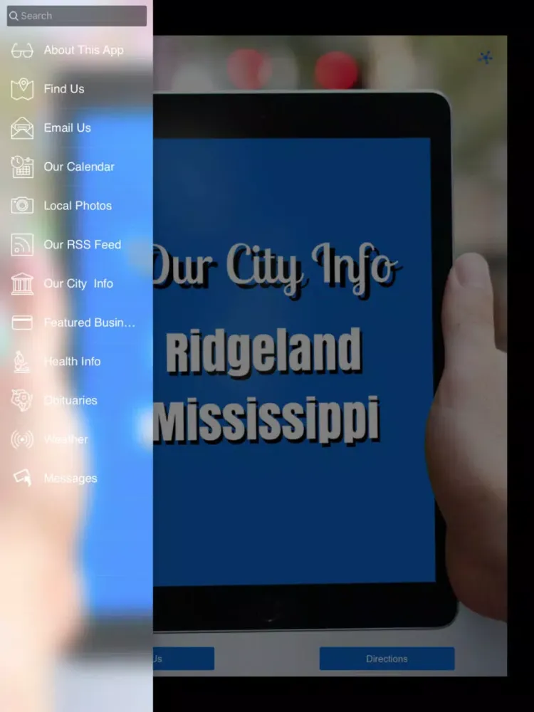 Ridgeland City Info iPad  Screenshots