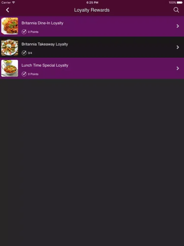 Britannia Spice iPad 應用截圖