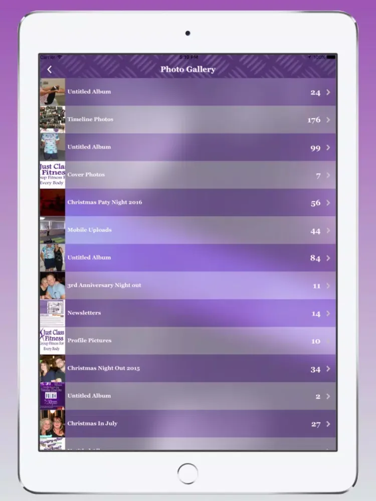 Zrzuty ekranu Just Class Fitness iPad 