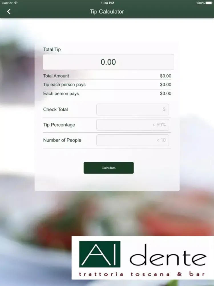 Ảnh chụp màn hình của Al Dente PS iPad 