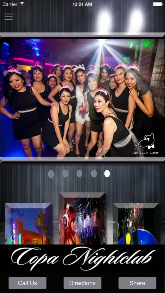 Tangkapan layar CopaNightclub