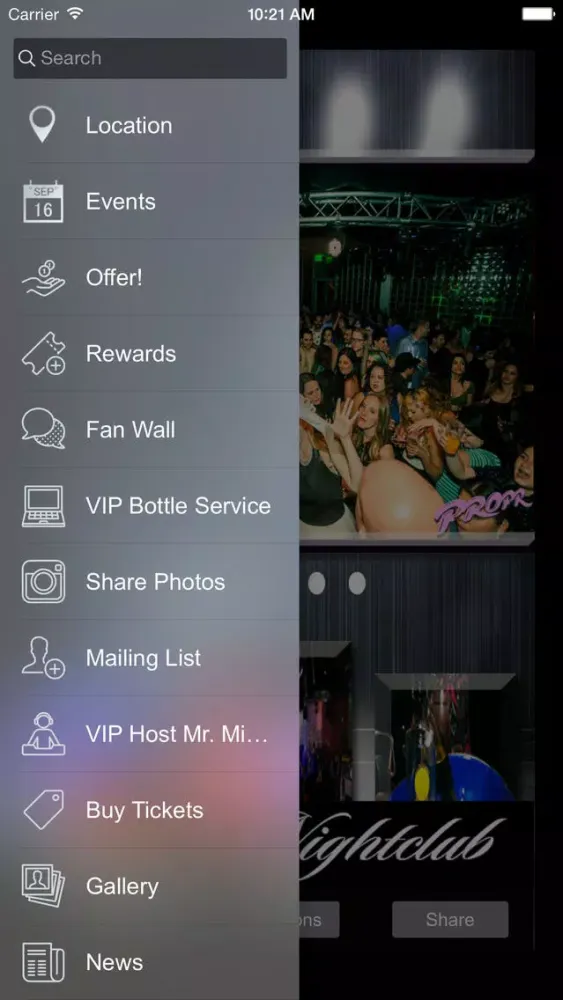 Tangkapan layar CopaNightclub