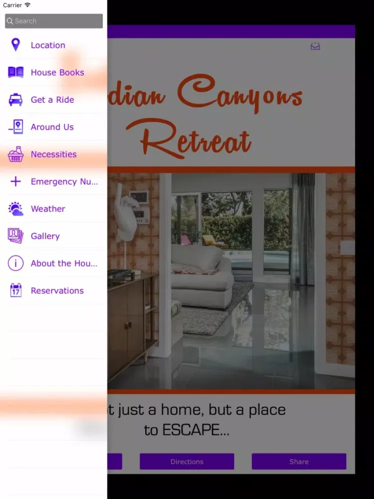 Zrzuty ekranu Indian Canyons Retreat iPad 