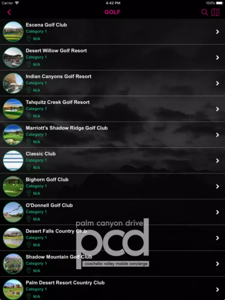 Screenshot di Palm Canyon Drive iPad 