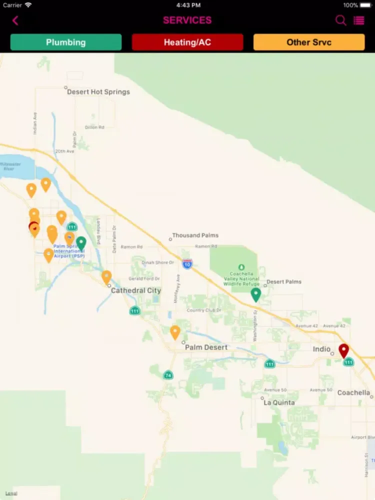 Screenshot di Palm Canyon Drive iPad 