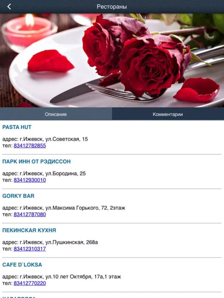 Мобильный справочник Ижевска iPad 应用截图
