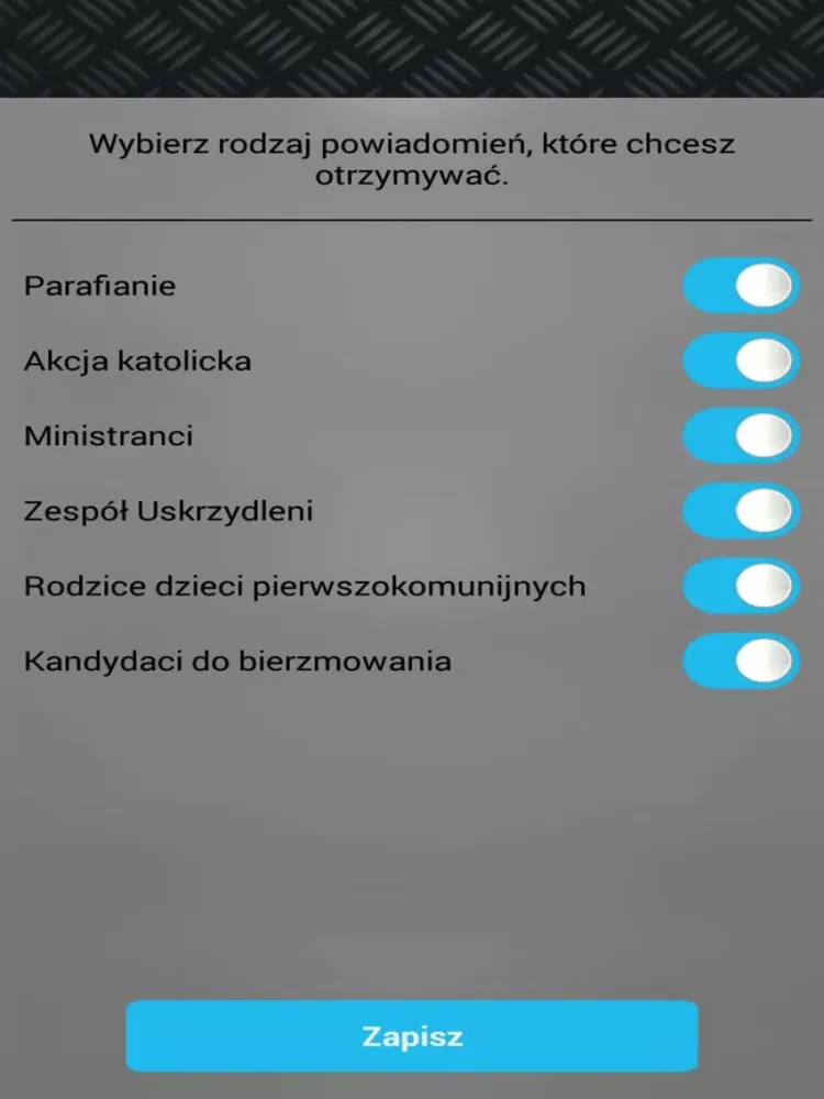 Tangkapan layar Parafia pw. Imienia Maryi iPad 