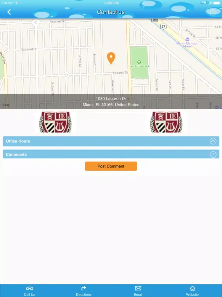 Tangkapan layar AIE Charter iPad 