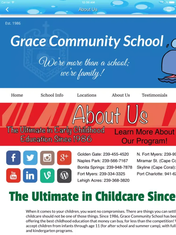 Grace Community School iPad  Screenshots