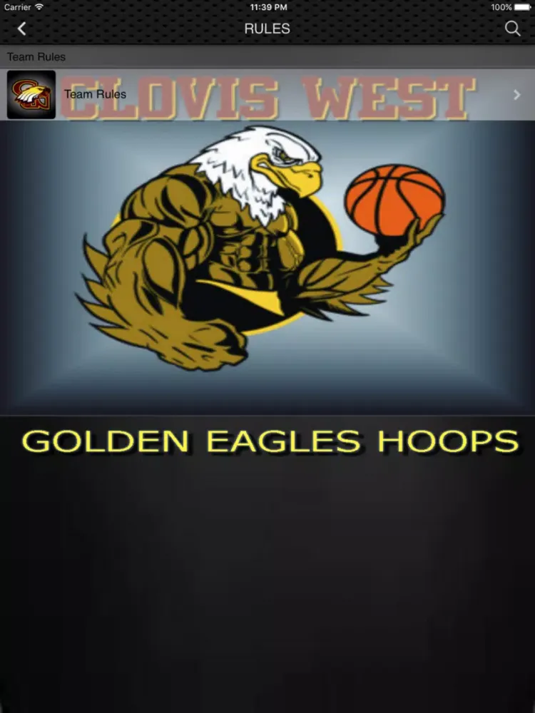 CLOVIS WEST BASKETBALL, BASKETBALL, GOLDEN EAGLES iPad  スクリーンショット