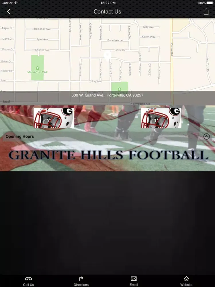 ภาพหน้าจอของ Granite Hills Grizzly Football iPad 