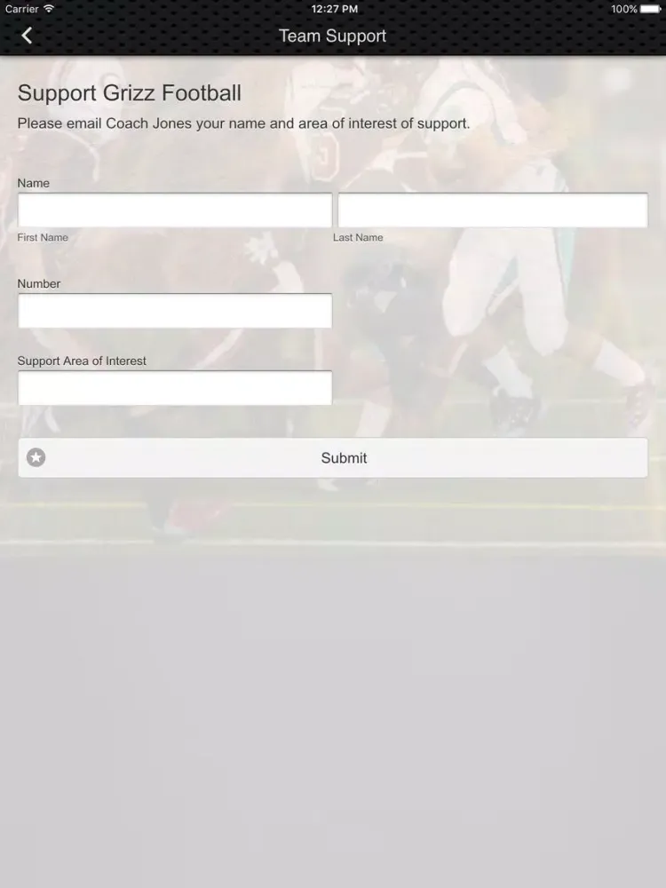 ภาพหน้าจอของ Granite Hills Grizzly Football iPad 