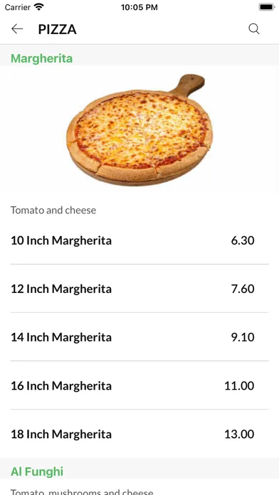 Capturas de tela do Pizza To Go.