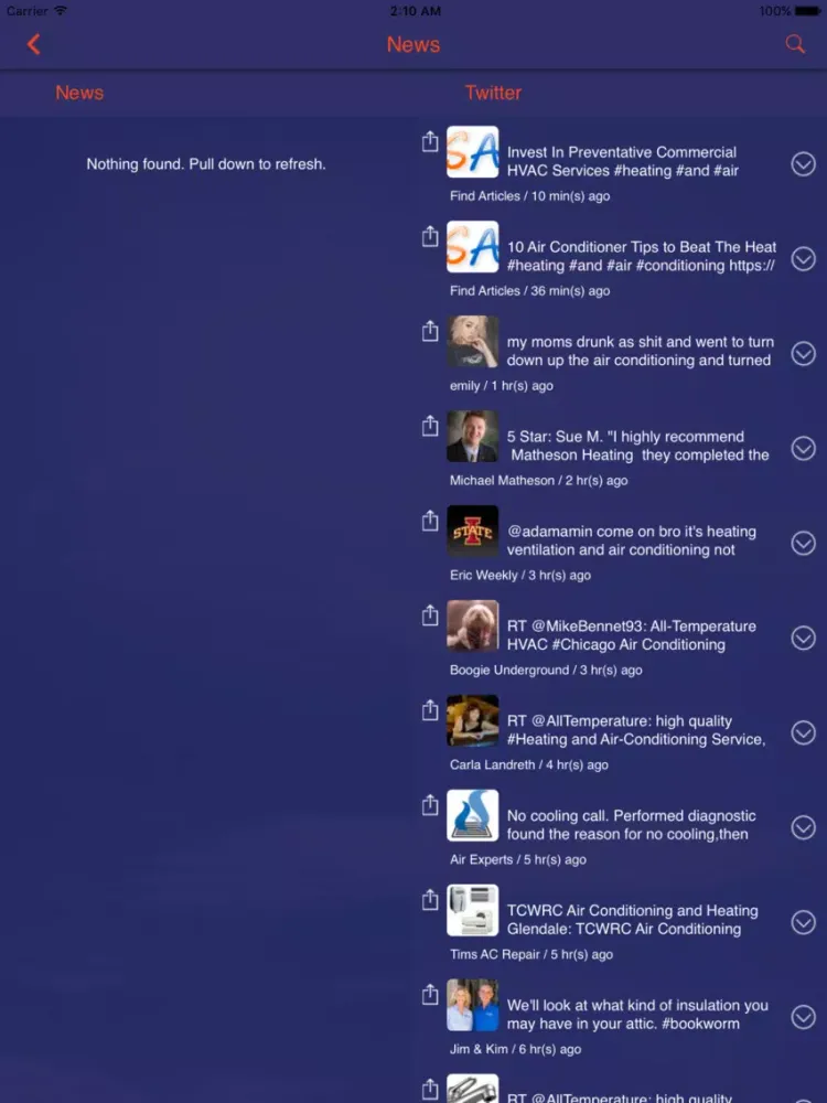 Capturas de tela do Albers Air Conditioning & Heating Inc iPad 
