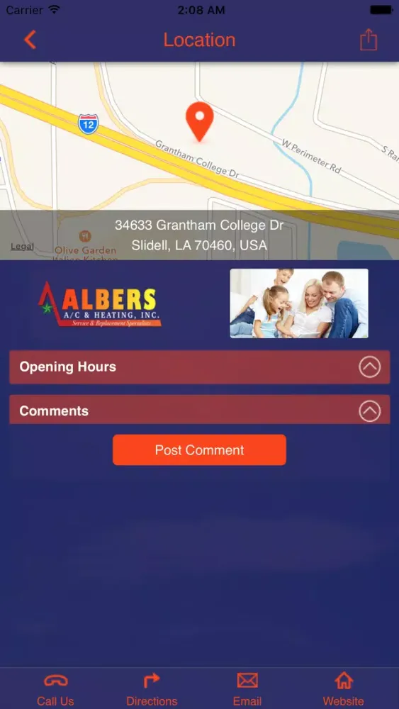 Capturas de tela do Albers Air Conditioning & Heating Inc
