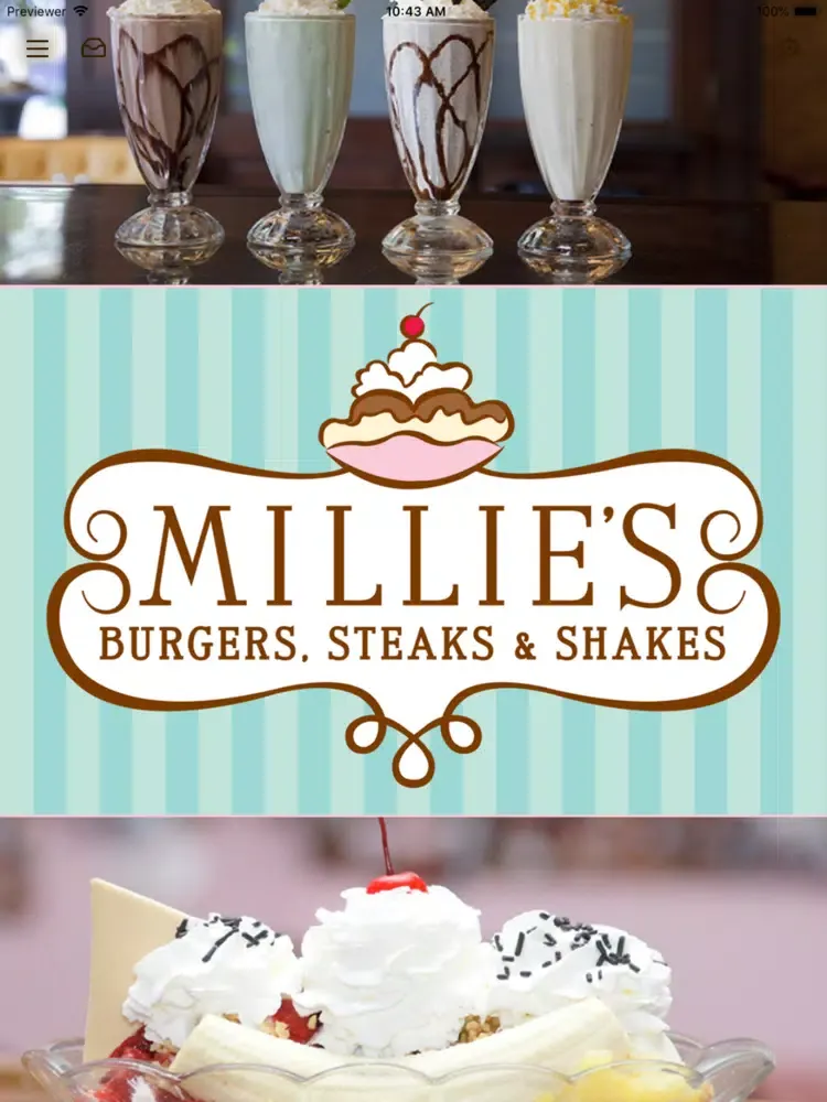 Capturas de tela do Millie's iPad 