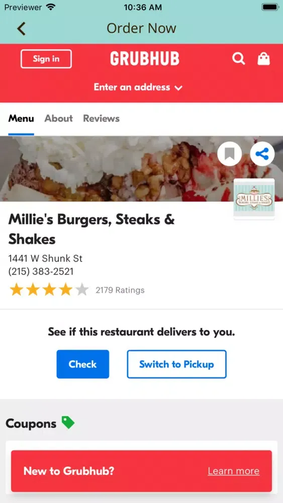 Capturas de tela do Millie's