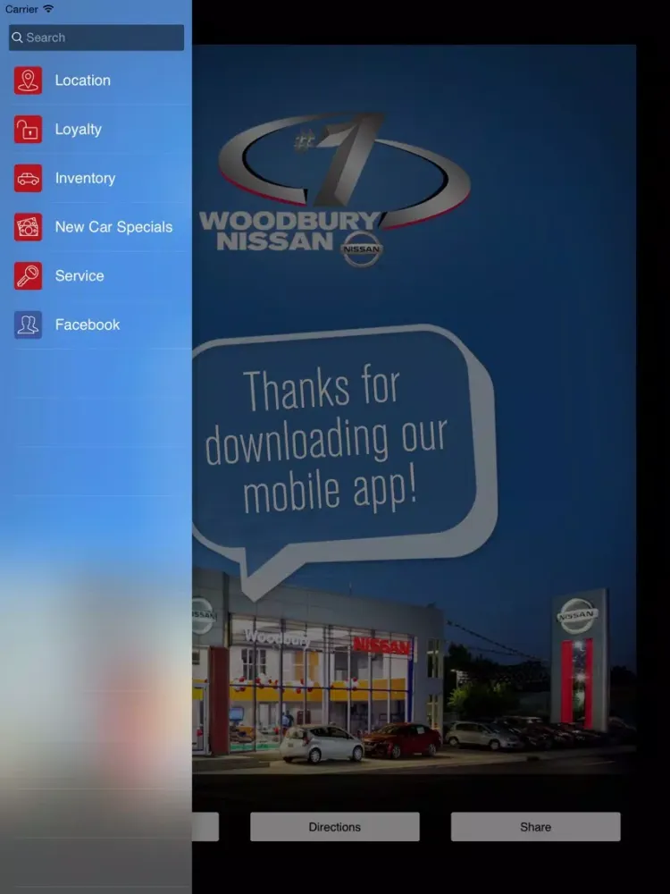 Captures d'écran de Woodbury Nissan iPad 