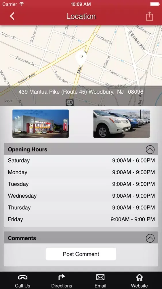 Captures d'écran de Woodbury Nissan