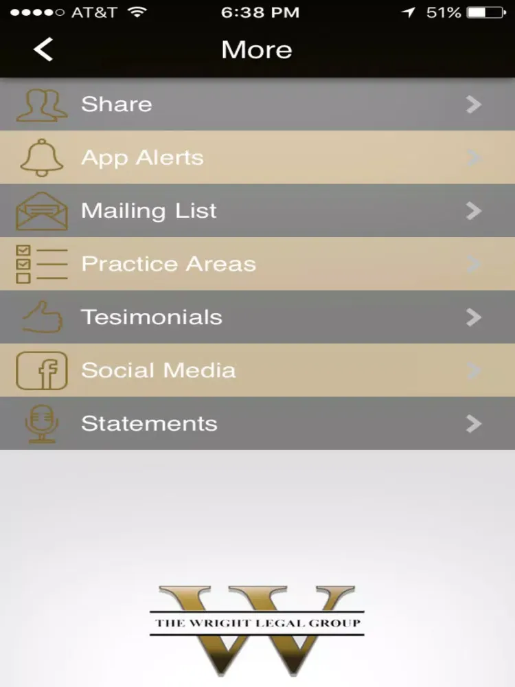Wright Legal Group iPad 應用截圖