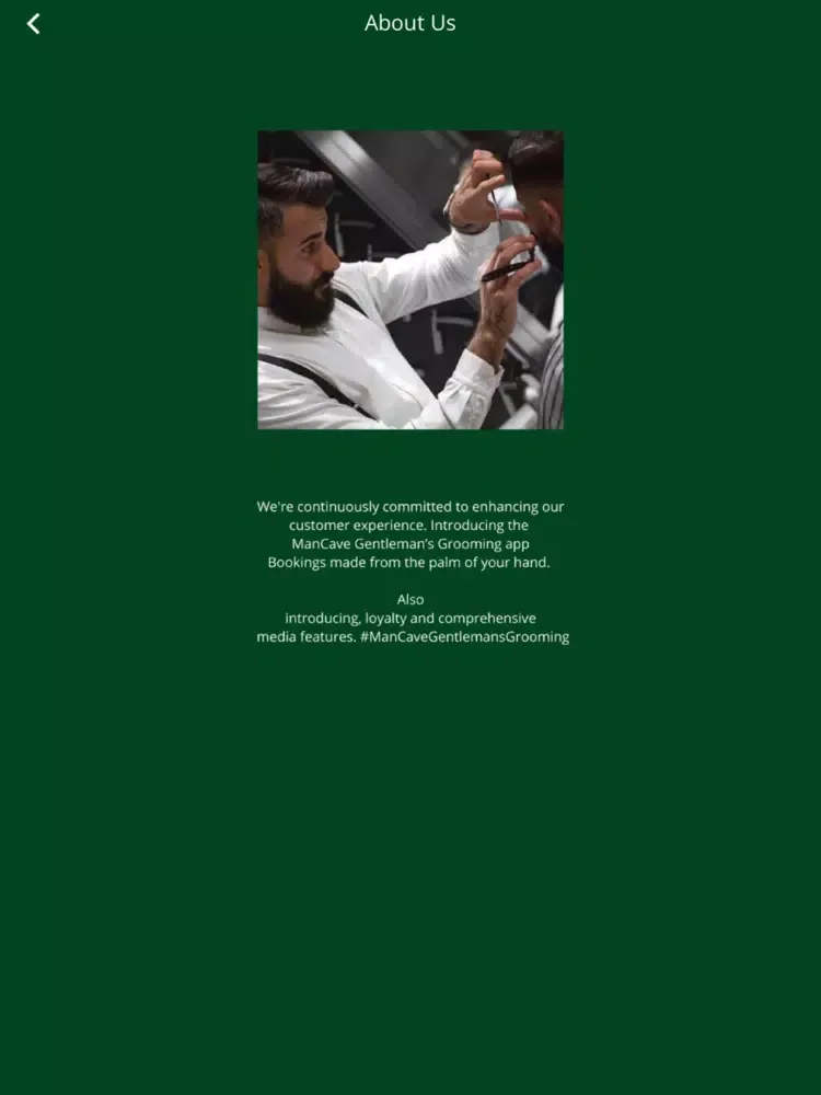 Capturas de tela do Mancave Gentlemen's Grooming iPad 