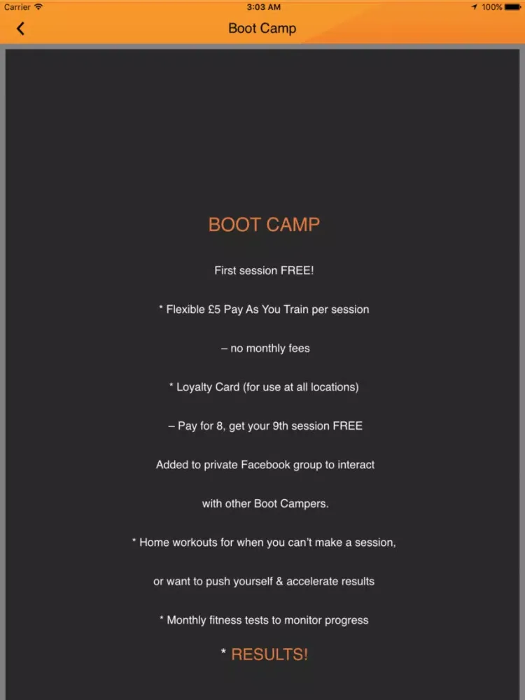 Capturas de pantalla de Nick Smith Bootcamp iPad 