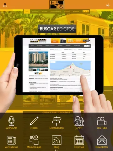 Tangkapan layar Edictos y Subastas iPad 