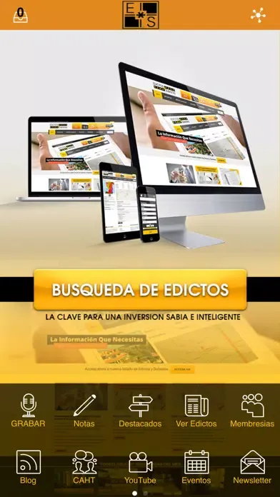 Tangkapan layar Edictos y Subastas