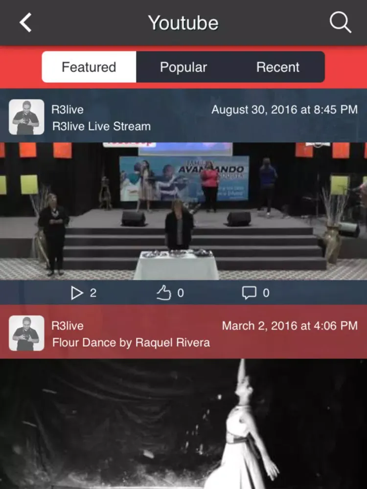 Tangkapan layar R3live iPad 