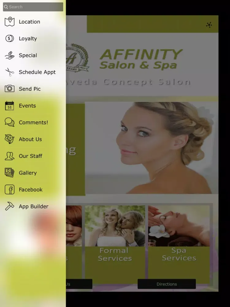 ภาพหน้าจอของ Affinity Salon & Spa iPad 
