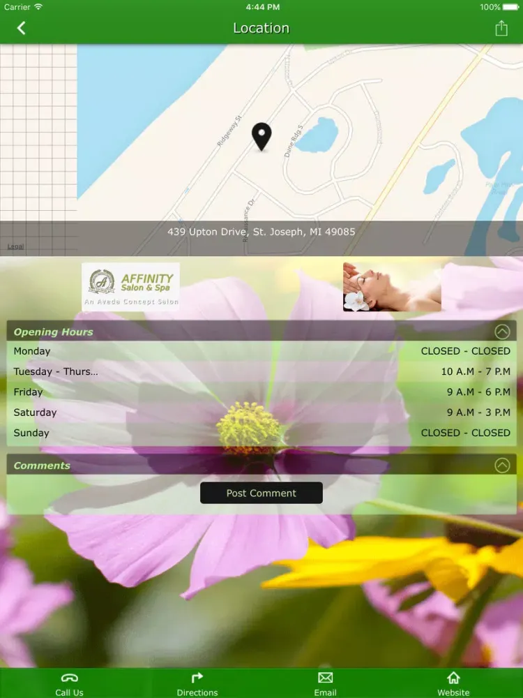 ภาพหน้าจอของ Affinity Salon & Spa iPad 
