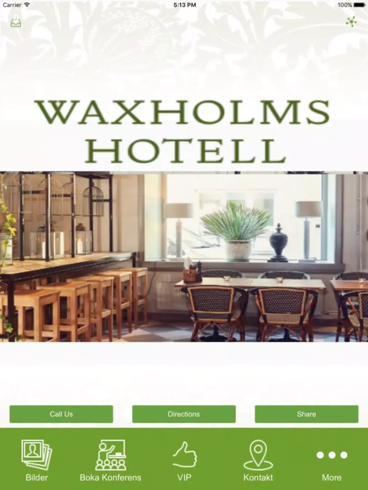 Waxholms Hotell iPad 應用截圖