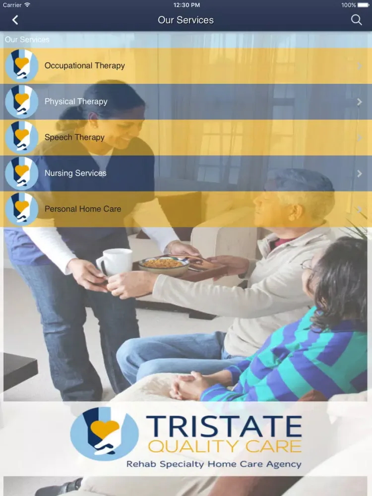 Скриншоты Tristate Quality Care iPad 