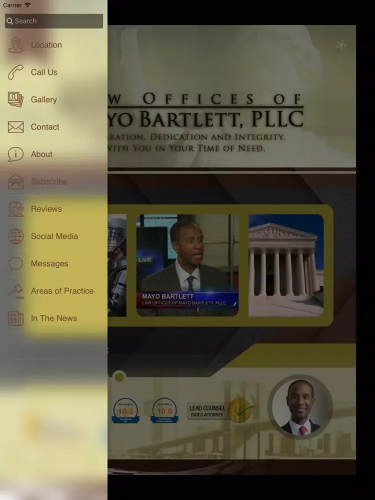 Law Offices of Mayo Bartlett iPad  Screenshots