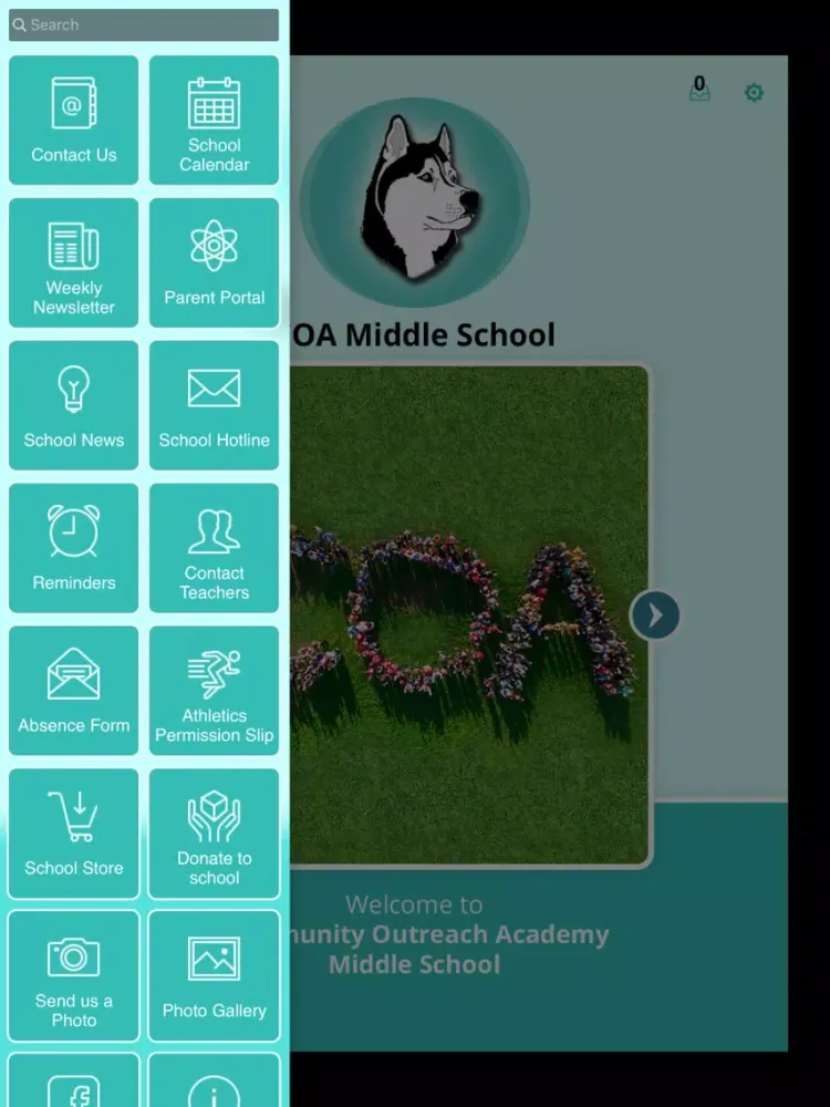 Capturas de tela do COA Middle School iPad 