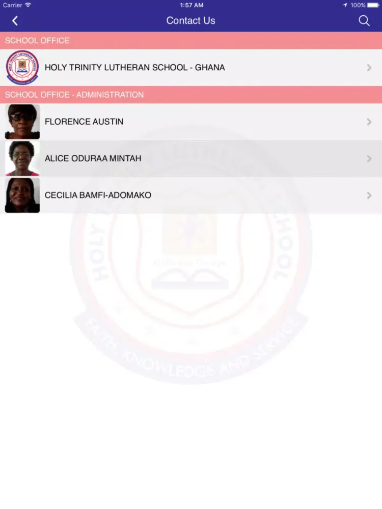 Ảnh chụp màn hình của Holy Trinity Luth School-Ghana iPad 