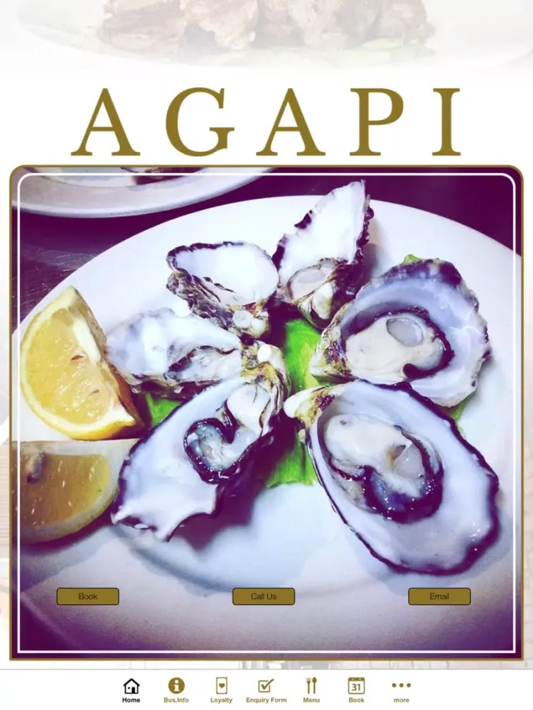 Capturas de pantalla de Agapi Greek Cuisine iPad 
