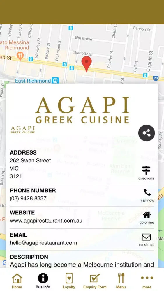 Capturas de pantalla de Agapi Greek Cuisine