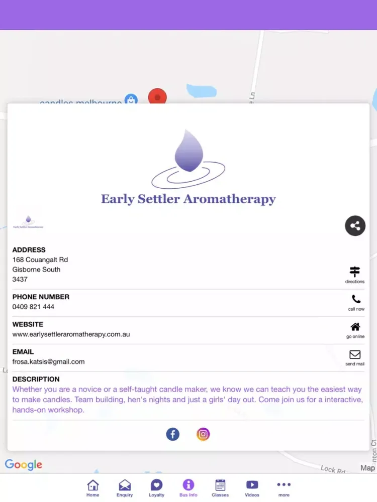 Tangkapan skrin Early Settler Aromatherapy iPad 