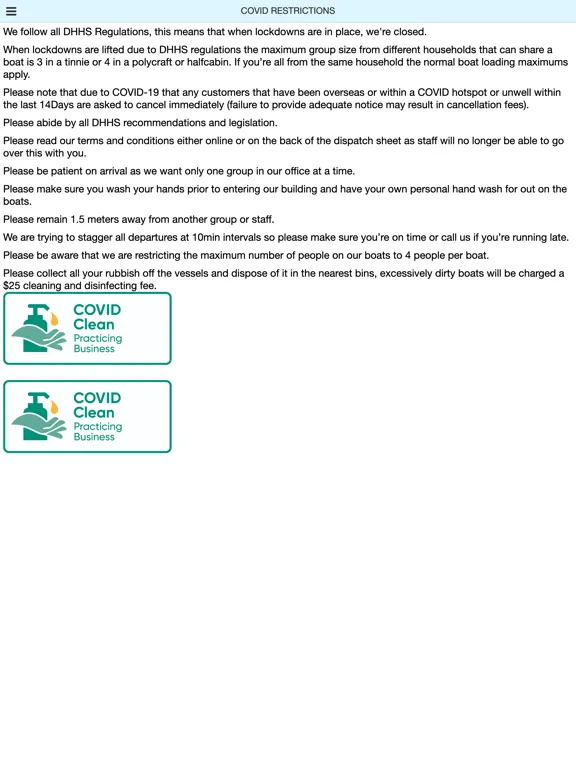 Mornington Boat Hire iPad  Screenshots