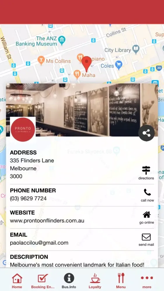 Capturas de tela do Pronto on flinders