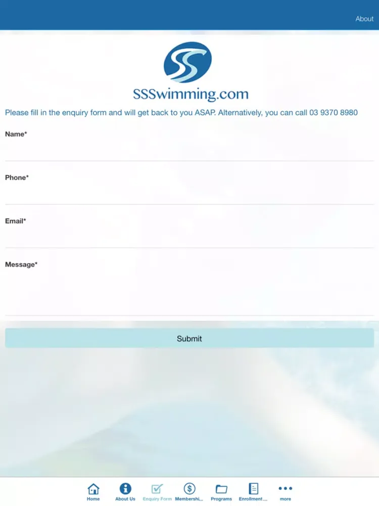 Sydenham St Swimming iPad 应用截图