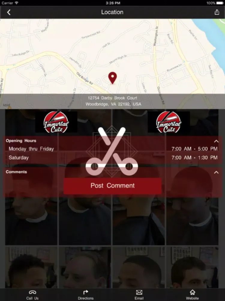 Immortal Cutz Booking iPad  Screenshots